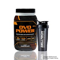 Proteína De Clara De Huevo Ovopower 1Kg Chocolate + Shaker